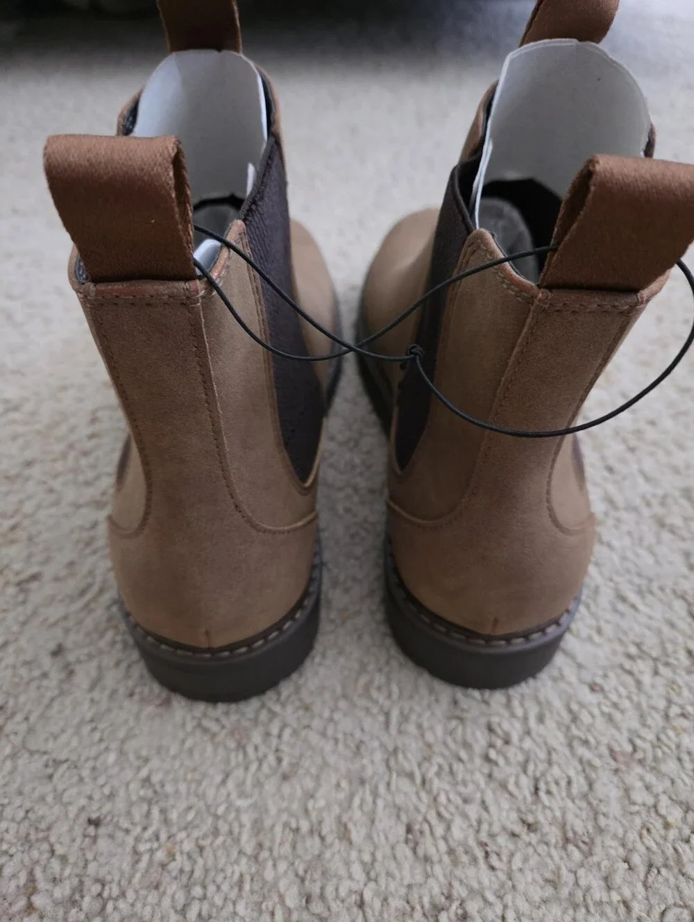 Portland Boot Company Men's Chelsea‎ Boots Size 13 Tan Faux Suede Casual Ankle
